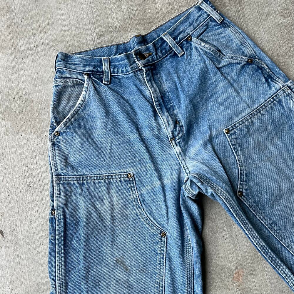 Carhartt denim blue jeans double knee work wear carpenter pants - Picture 12 of 14